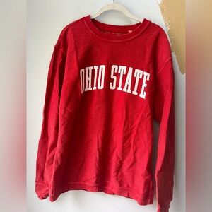 Ohio State red sweatshirt